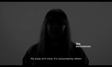 IDA från #Intedinhora : "My body isn't mine. It's consumed by others."