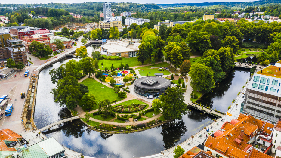Vy över Borås centrum